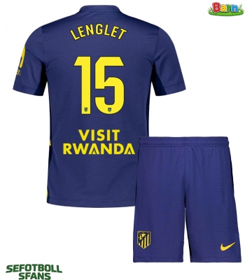 Atletico Madrid Clement Lenglet #15 Bortaställ Barn 2025-26 Kortärmad (+ Korta byxor)